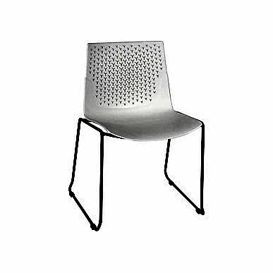 Coon Beyaz Plastik Boyalı Kolsuz Sandalye - Bekleme Koltukları