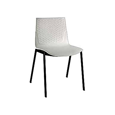 Coon Beyaz Plastik Boyalı Tasarım Sandalye - Bekleme Koltukları