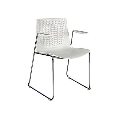 Coon Beyaz Plastik Krom Sandalye - Bekleme Koltukları