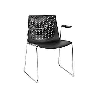 Coon Siyah Plastik Krom Sandalye - Bekleme Koltukları