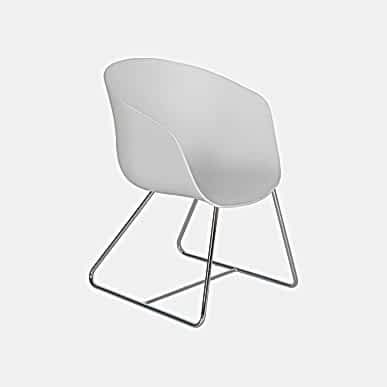 Massive Beyaz Plastik Gövde Krom Ayak Bekleme Koltuğu - Bekleme Koltukları