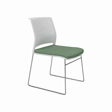 Settle Beyaz Plastik Gövde Krom Ayak Kolsuz Bekleme Koltuğu - Bekleme Koltukları