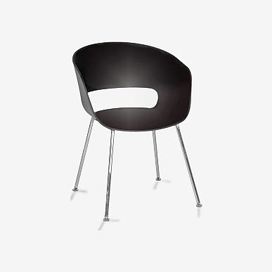 Tereos Plus Siyah Plastik Gövde 4lü Krom Boru Pingo Ayak Bekleme Koltuğu - Bekleme Koltukları