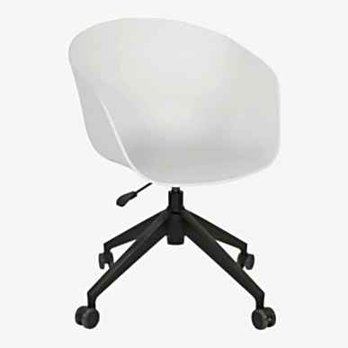 Massive Beyaz Plastik 4lü Plastik Tekerlekli Ayak Çalışma Koltuğu - Çalışma Koltukları