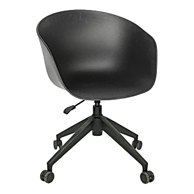 Massive Siyah Plastik Gövde 4lü Plastik Ayak Tekerlekli Çalışma Koltuğu - Çalışma Koltukları