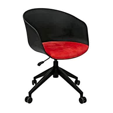 Massived Döşemeli Siyah 4lü Plastik Ayak ve Gövdeli Çalışma Koltuğu - Çalışma Koltukları