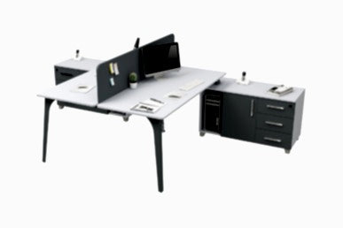 Centrawork Melamin Seperatör Ikili Etajerli  Personel Masası 200cm - Çoklu Çalışma Masaları