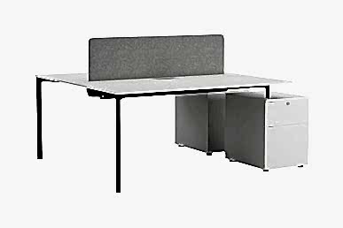 Exeliswork Etajerli Ikili Çalışma Masası - Çoklu Çalışma Masaları