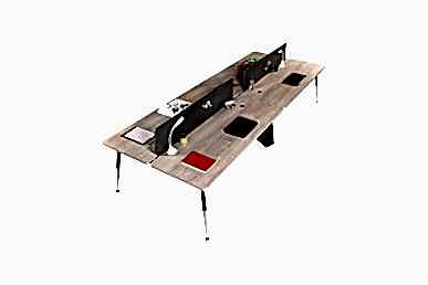 Nario 280cm Dörtlü Masa Melamin Seperatör - Çoklu Çalışma Masaları