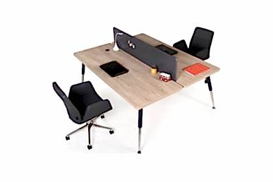 Toucher Ikili Melamin Seperatörlü Masa 140cm - Çoklu Çalışma Masaları