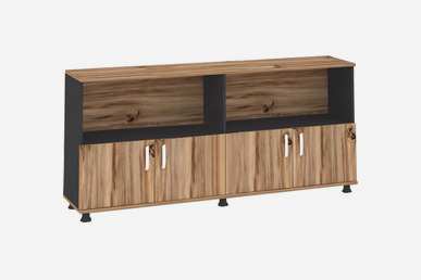 Grana Çift Renk Ahşap Tasarım Ofis Dolabı - Dolaplar