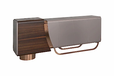 Noona Ahşap Kaplamalı Modern Makam Dolabı - Dolaplar