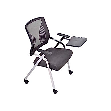 Moppa Yazı Tablalı Tekerlekli Krom Ayaklı Sandalye - Konferans Koltukları