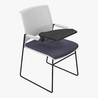 Settle Beyaz Gövde Boyalı Ayak Yazı Tablalı Bekleme Koltuğu - Konferans Koltukları