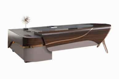 Noona Ahşap Kaplamalı Modern Makam Masası 240cm - Makam Masaları