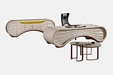 Dark Dekoratif Lake Sehpalı Makam Takımı - küçük detay görsel 6 - Makam Takımları