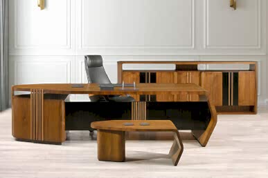 Scraper Ahşap Modern Makam Takımı - Makam Takımları