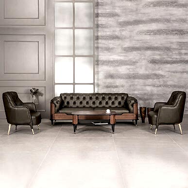 Admin Kapitoneli Kanepe Takımı - Ofis Kanepeleri