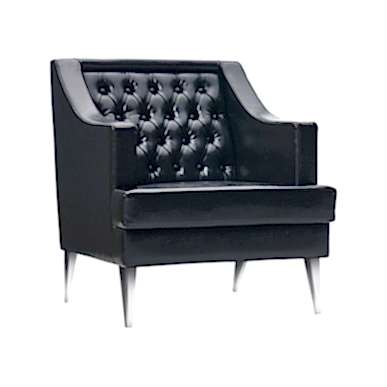 Blacktone Krom Ayaklı Modern Tekli Ofis Kanepesi - Ofis Kanepeleri