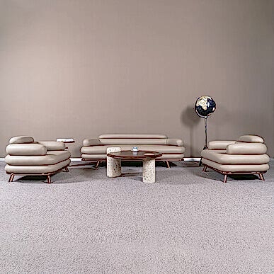 Dolvesso Deri Döşemeli Kanepe Takımı - Ofis Kanepeleri