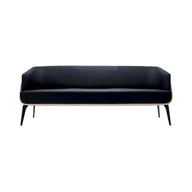 Janerio Deri Döşemeli Metal Profil Ayak Üçlü Kanepe - Ofis Kanepeleri