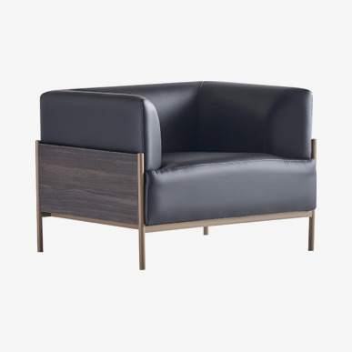 Minara Ahşap Detaylı Tekli Kanepe - Ofis Kanepeleri