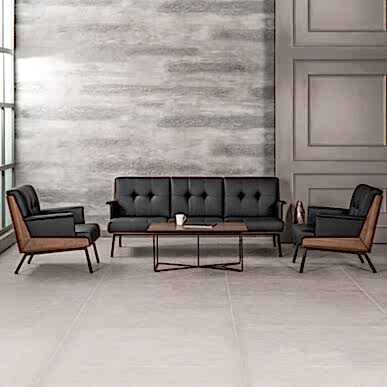 Ployer Ahşap Detaylı Kanepe Takımı - Ofis Kanepeleri