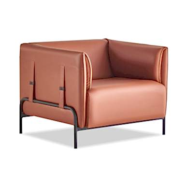 Rhone Deri Döşemeli Tekli Kanepe - Ofis Kanepeleri