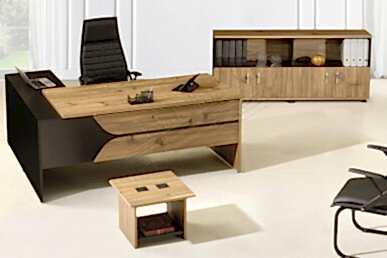 Grana Çift Renk Ahşap Tasarım Ofis Takımı 160cm - Personel Takımları