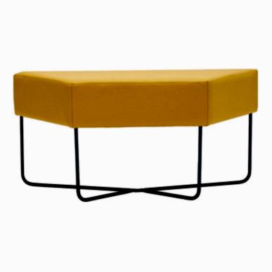 Alike Deri Döşemeli Asimetrik Puf - Puflar