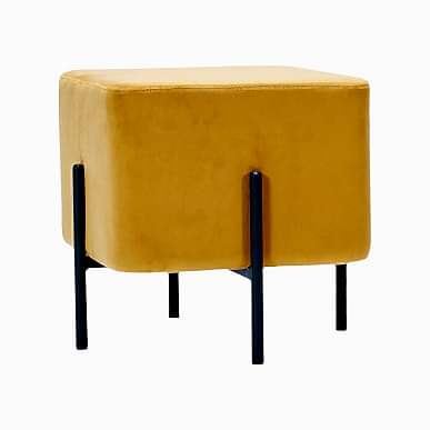 Becken Kumaş Döşemeli Boru Ayaklı Kare Puf - Puflar