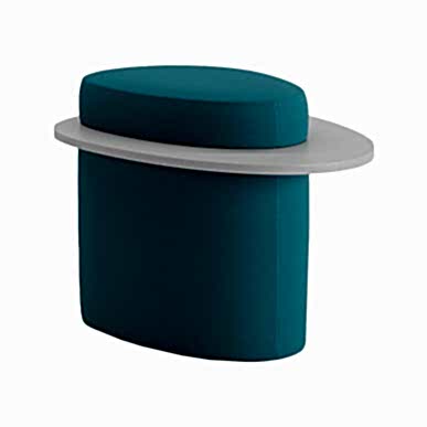 Enga Ahşap Detaylı Oval Puf - Puflar