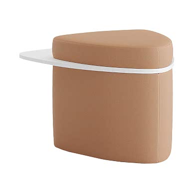 Enga Ahşap Detaylı Üçgen Puf - Puflar