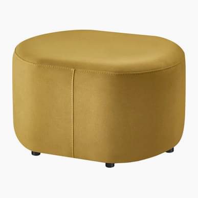 Sopro Kumaş Döşemeli Dekoratif Oval Puf - Puflar