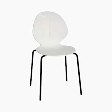 Damsy Beyaz Plastik Boyalı Ayak Sandalye - Sandalyeler