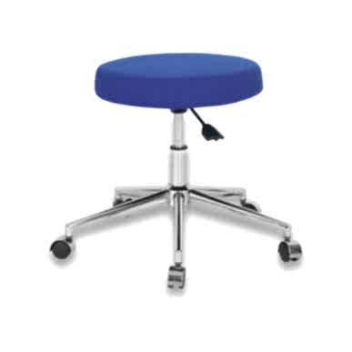 Bacconi Yuvarlak Tekerlekli Krom Tabure - Tabureler