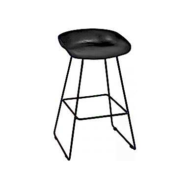 Massive Siyah Plastik Gövde Boyalı Boru Ayak Tabure - Tabureler