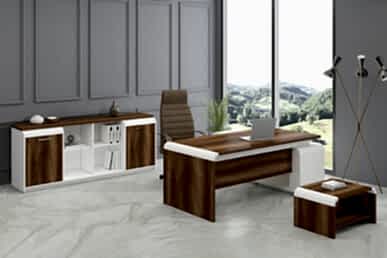 Prudel Etajerli Ahşap Ofis Takımı - Yönetici Takımları