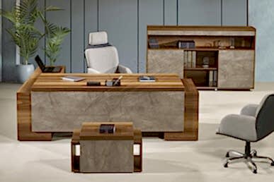 Stein Yönetici Ofis Mobilyası 220cm - küçük detay görsel 2 - Yönetici Takımları